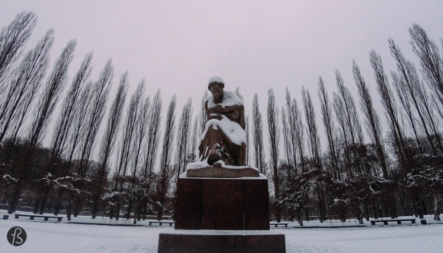 Winter at the largest Soviet Memorial in Berlin