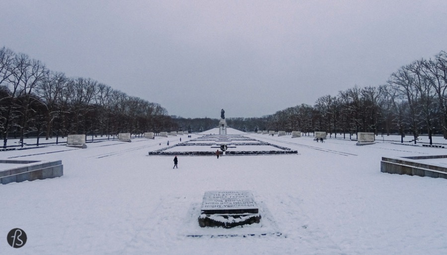 Winter at the largest Soviet Memorial in Berlin