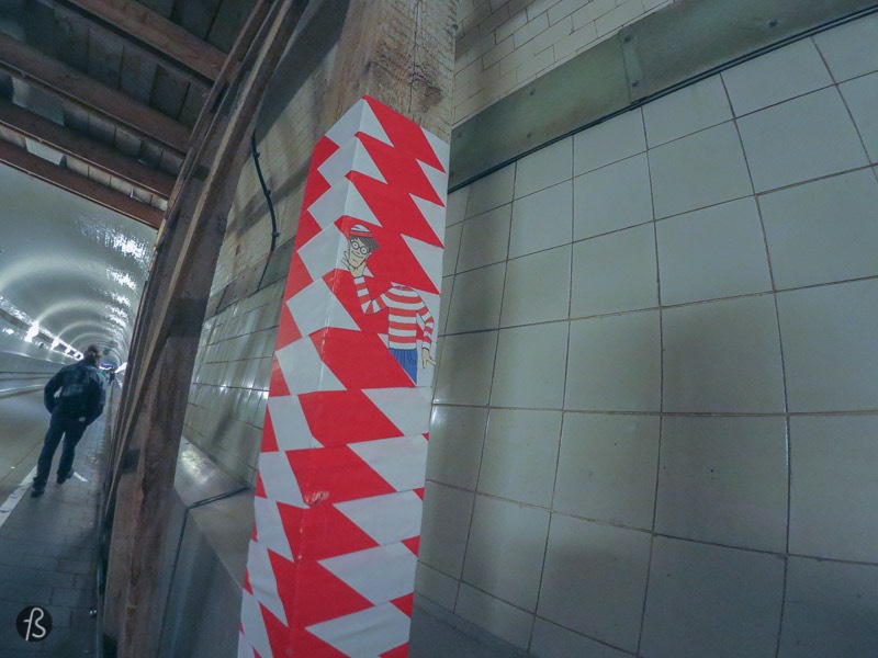 The Old Elbe Tunnel is a piece of Hamburg history. It was opened to the public in 1911 and was considered by many an engineering marvel of the world. It was the first river tunnel in Europe. It connected the St. Pauli neighborhood with the harbor area with its docks and shipyards on the south side of the Elbe river.