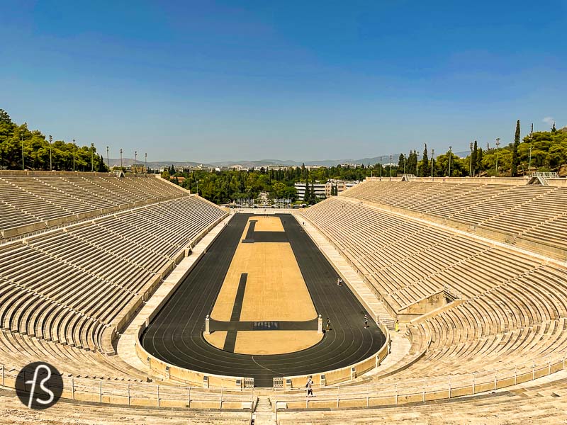 This archaeological work helped create plans for the reconstruction of the Panathenaic Stadium. In the mid-1890s, preparation work was done by the architect Anastasis Metaxas, and the design was focused on recreating the ancient stadium with the highest degree of fidelity. All of this work was sponsored by George Averoff, a wealthy businessman. Under the request of Crown Prince Constantine I of Greece, he donated almost one million drachmas for the construction works.