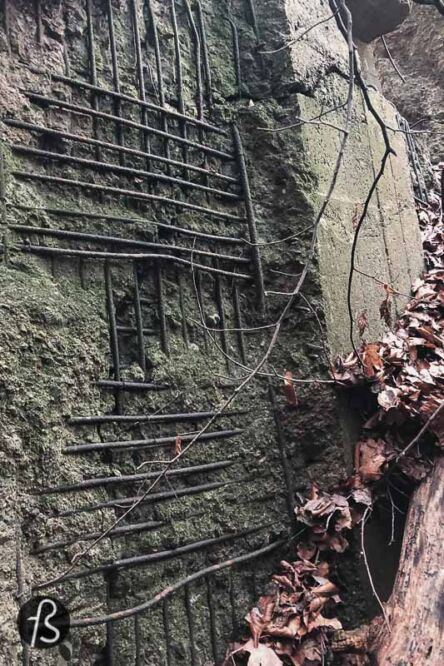 Following the end of the Second World, there was an attempt to demolish the bunker, but it seems like it wasn't very successful. We had an impression that the ceiling cracked down but didn't move much. When you visit the bunker, you can walk above it and see what we mean.