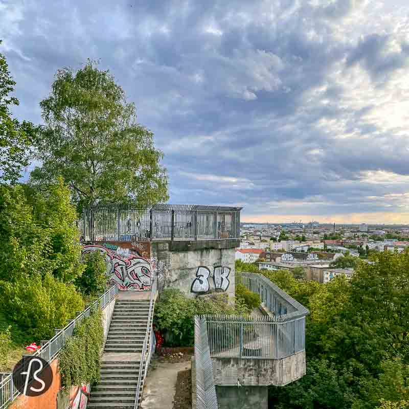 The Flakturm is a former anti-aircraft tower used by the Nazis during World War II to defend Berlin from Allied bombings. If you are interested in the history of this place, Berlin Unterwelten offers tours of the structure, and it's extraordinary. 