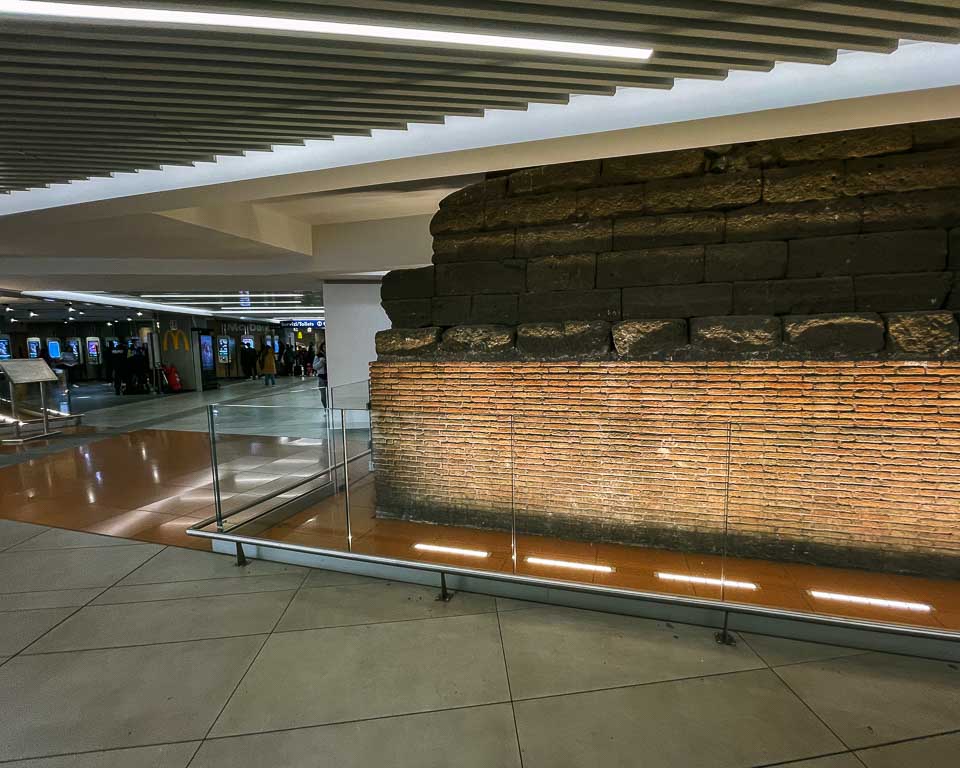 Located at the heart of Rome, the Roma Termini station boasts not one but two McDonald’s restaurants – one on the ground floor and another in the basement. If you choose the latter for your burger fix, you’re in for an unexpected historical treat: the remains of an ancient Roman wall.