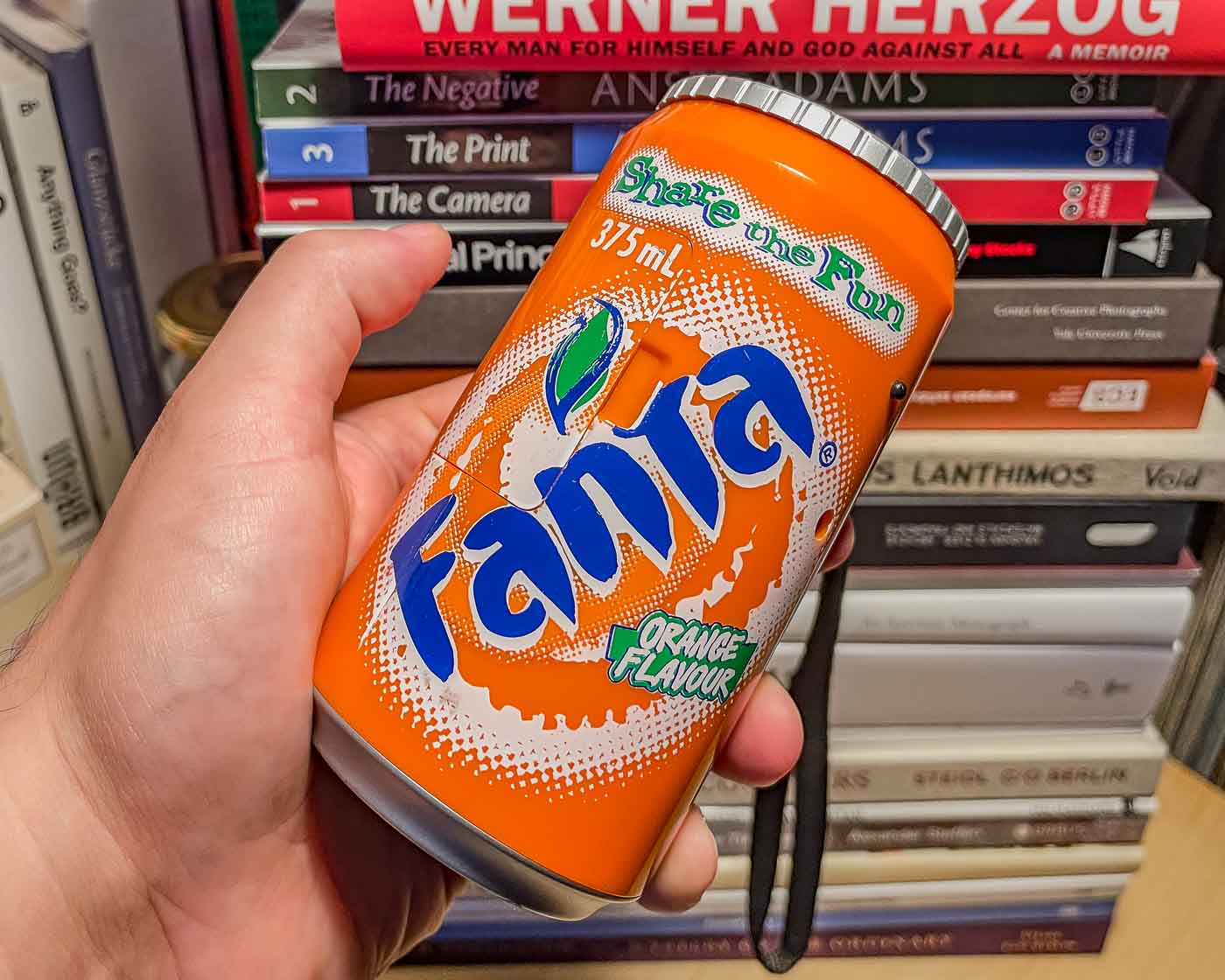 Since I started taking pictures with film, I've been searching for the weirdest camera possible. Hours of browsing eBay and online camera stores finally paid off when I stumbled upon the Fanta Camera. Jackpot!