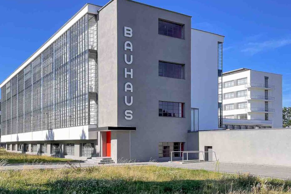 When I first visited the Bauhaus school in Dessau, one thing was missing: the Bauhaus sign that appears in most school images. That part of the building was covered with a tarp, and a replacement sign was in place. For years, I wondered when the original sign would be back in place, and I had an answer to that question in the summer of 2024.