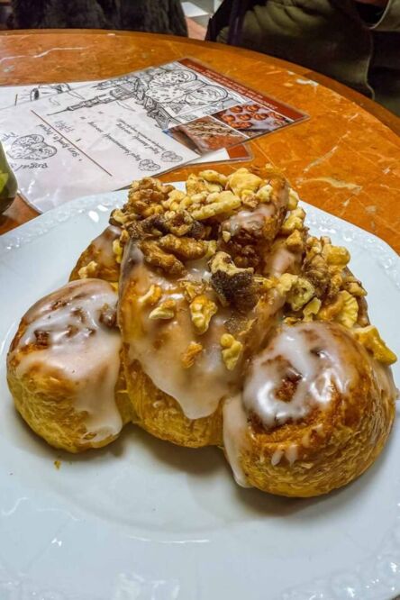 No trip to Poznan is complete without tasting the regional delicacy called the Rogal Świętomarciński, also known as the St. Martin’s Croissant. This tasty treat is made with a puff pastry, nuts, honey, and white poppy seeds, and it’s so important to the city that it has a protected EU designation.