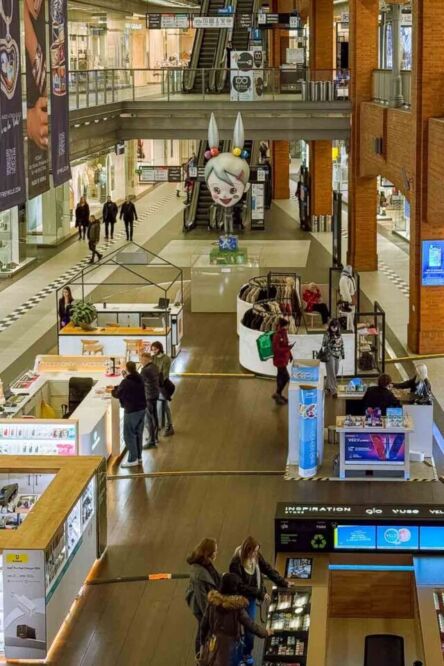 I ask you to forget everything you know about shopping centers once you cross the doors and enter Stary Browar. This award-winning architectural complex mixes an art gallery with commercial space and uses the structure of the old brewery uniquely.