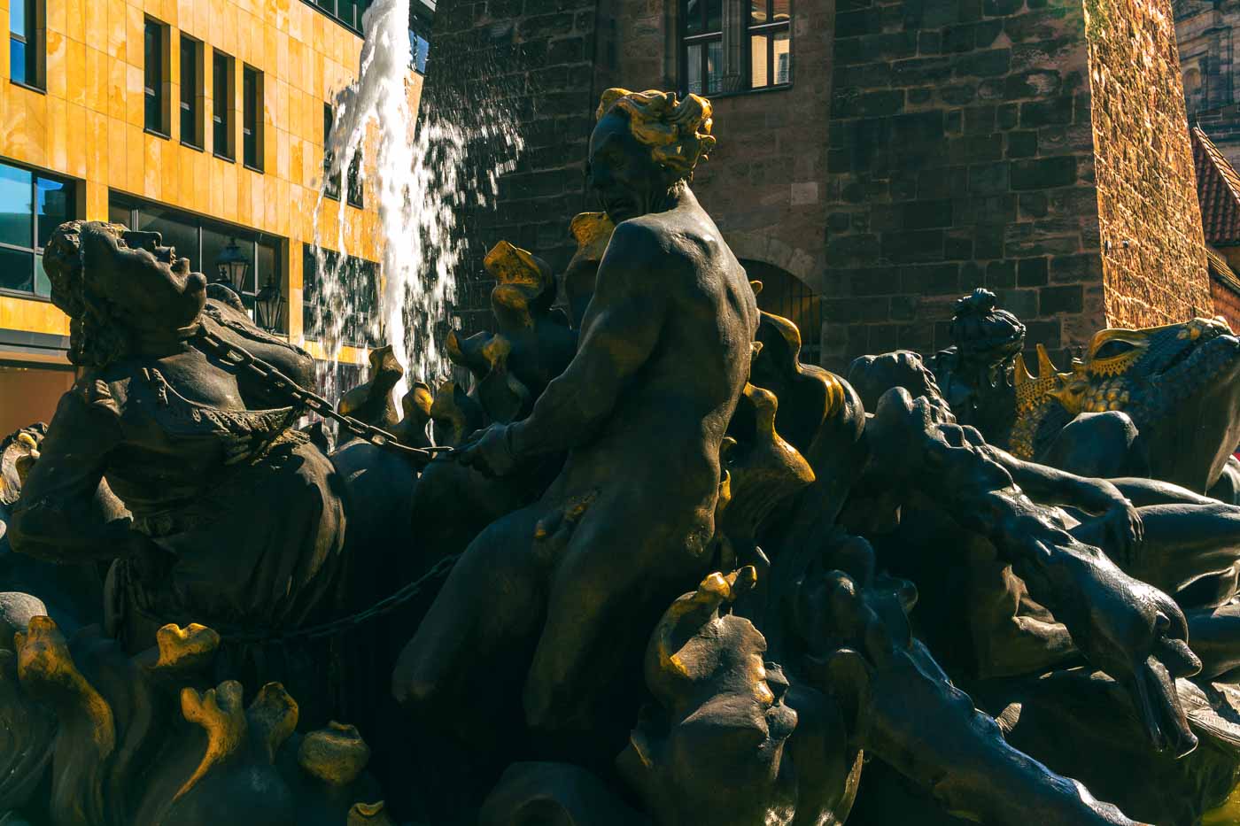 Located near the Weißer Turm, this provocative bronze fountain offers a drastically different artistic expression than the Gothic spires nearby. We passed by this fountain on the way to our hotel, and it looked so unexpectedly different from everything we had seen in the city that I knew I had to research it and write about it someday. 