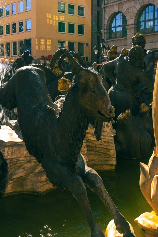 Located near the Weißer Turm, this provocative bronze fountain offers a drastically different artistic expression than the Gothic spires nearby. We passed by this fountain on the way to our hotel, and it looked so unexpectedly different from everything we had seen in the city that I knew I had to research it and write about it someday. 