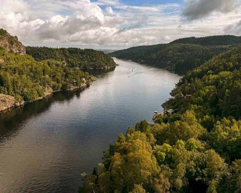 Many hills and more than 600 km after I started to cycle in Copenhagen, I spotted the bridge that connects Sweden to Norway. And I believe I never felt euphoric like that before. From the bridge, you can see the water below you, and there were ships passing, and I had to stop for a moment and be happy that I managed to cycle all the way there.