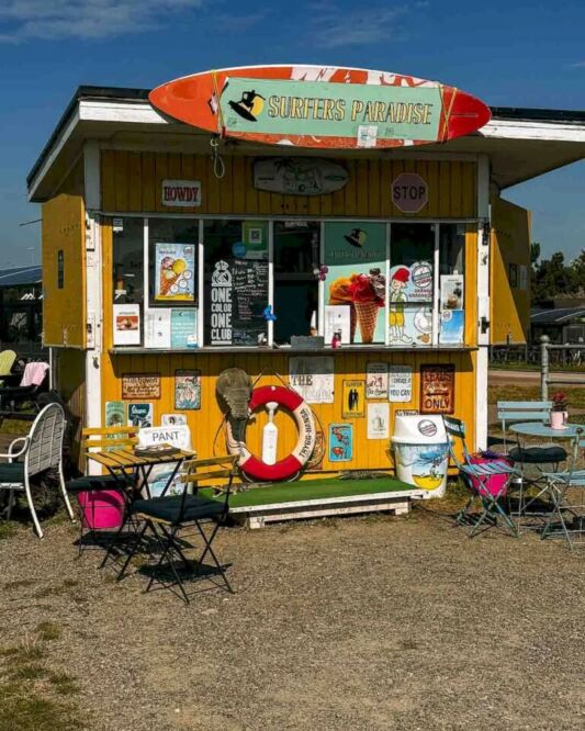 Getting out of Copenhagen felt surreal in so many ways. The route followed the sea on the right side, and it had gorgeous views. On the other side, the houses felt like mansions for fancy Danish people. It was great to start the first day cycling on a straight line with such a beautiful view.